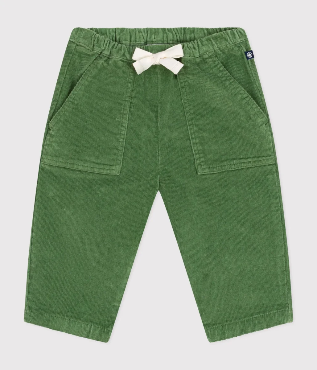 Pantaloni in velluto verde