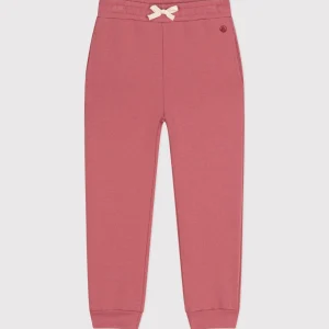 Pantaloni rosa con fiocchetto da jogging in molleton