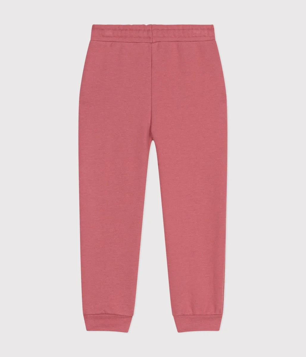 Pantaloni rosa con fiocchetto da jogging in molleton - immagine 3