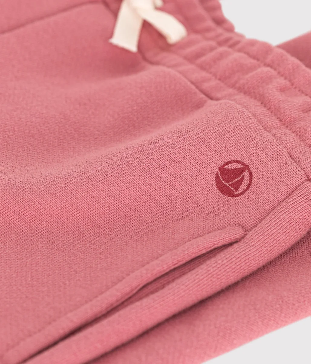 Pantaloni rosa con fiocchetto da jogging in molleton - immagine 4