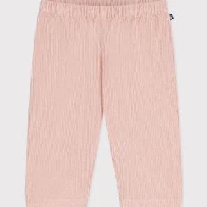 Pantaloni rosa in velluto