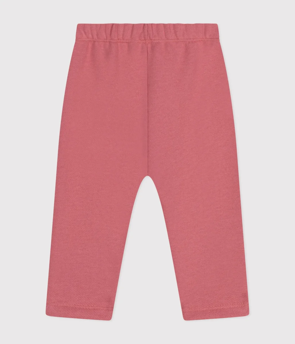 Pantaloni tinta unita rosa in tessuto felpato - immagine 3