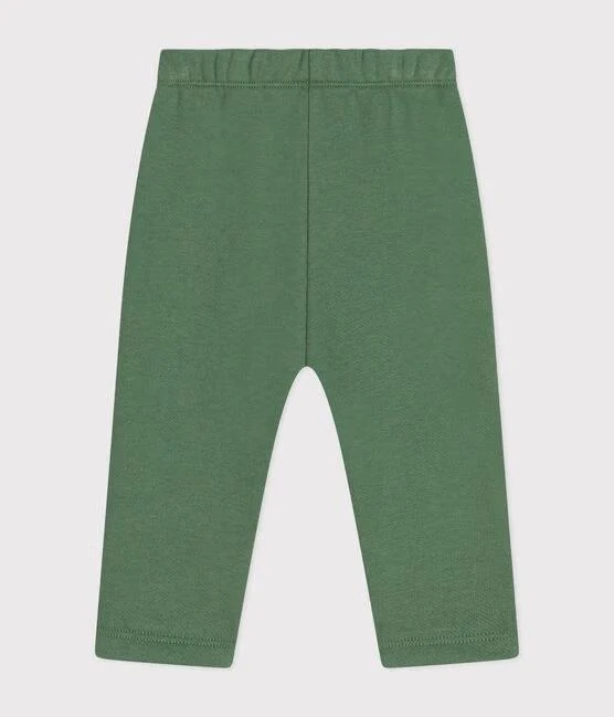 Pantaloni verde in tessuto felpato - immagine 3