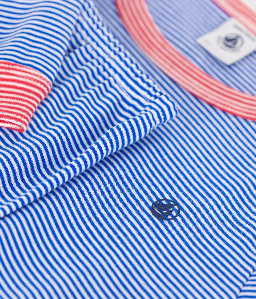 Pigiama a maniche lunghe in cotone a righe bambino - immagine 5