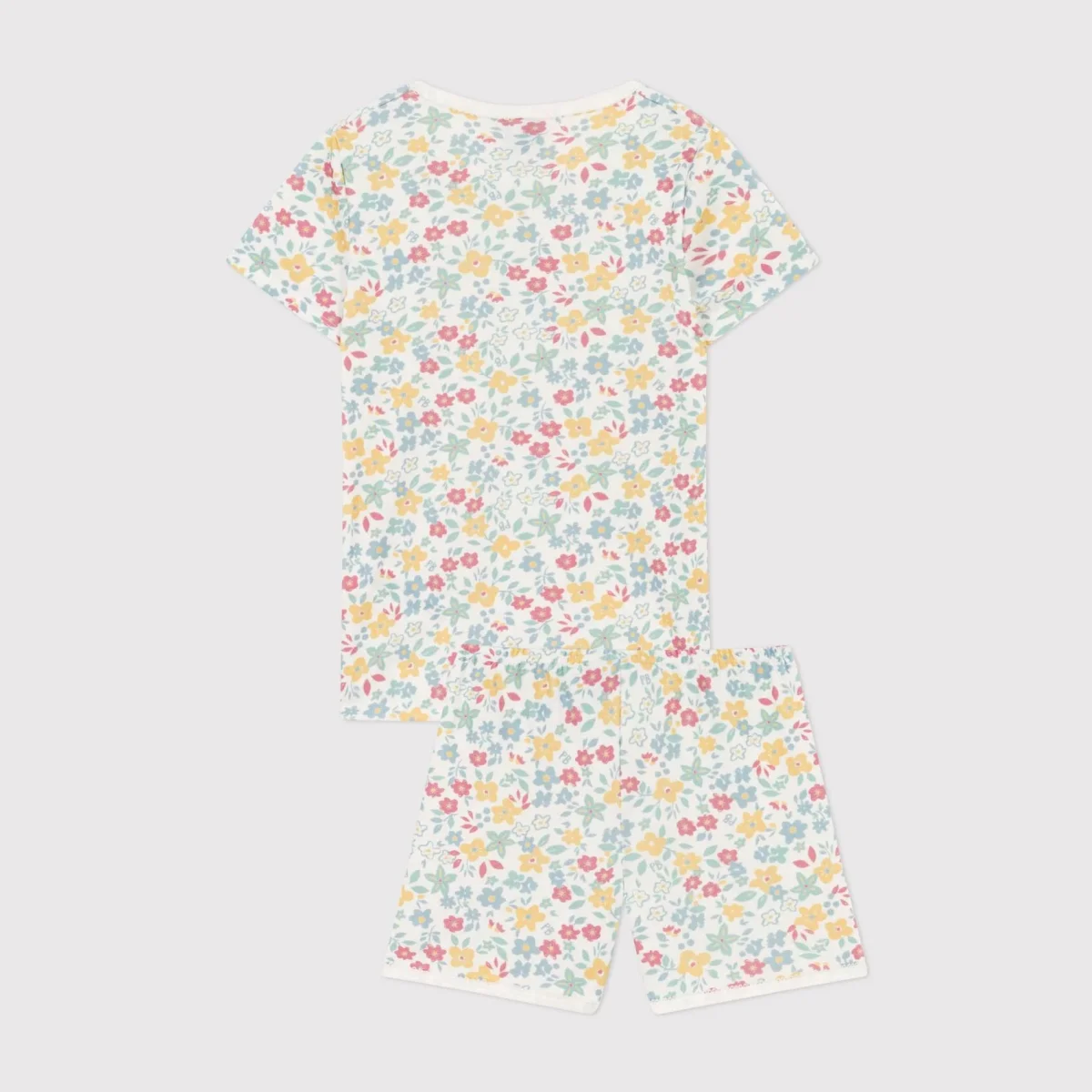Pigiama corto a fiori in cotone - immagine 4