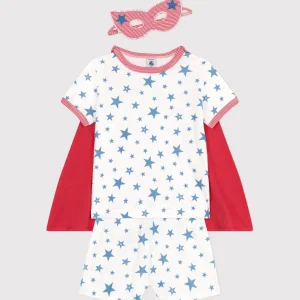 Pigiama corto bambino in cotone con mantello fosforescente