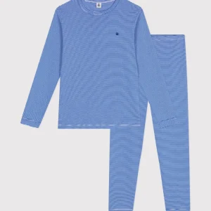 Pigiama in cotone a righe bambino