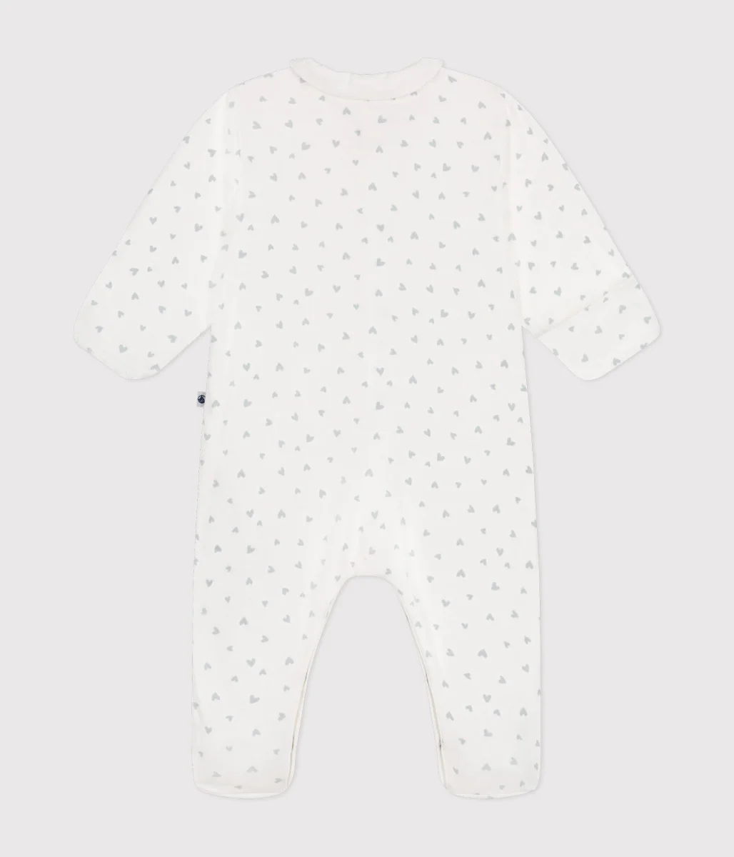Pigiama in cotone con cuoricini neonato - immagine 3