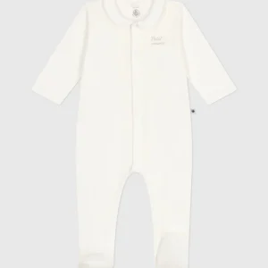 Pigiama in tubique tinta unita con colletto bebè