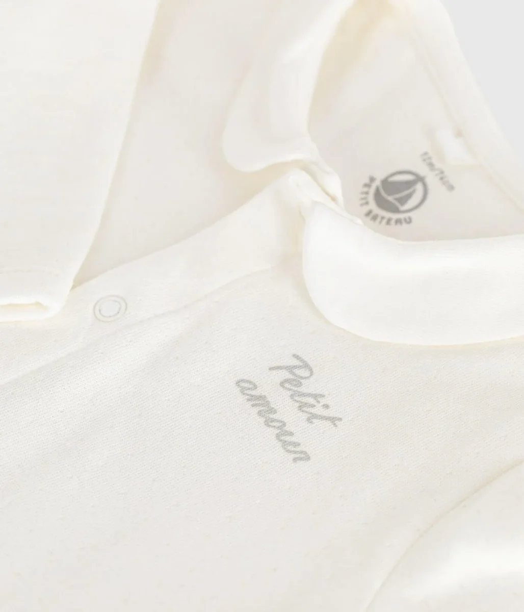 Pigiama in tubique tinta unita con colletto bebè - immagine 4