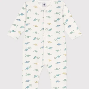 Pigiama senza piedini in cotone con dinosauri bebè