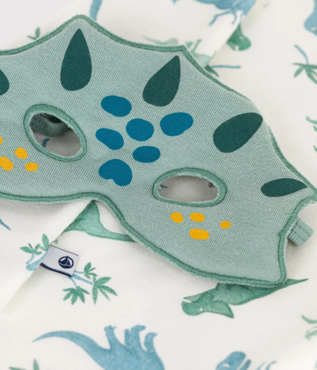 Pigiama travestimento corto bambino in cotone con dinosauri stampati - immagine 9