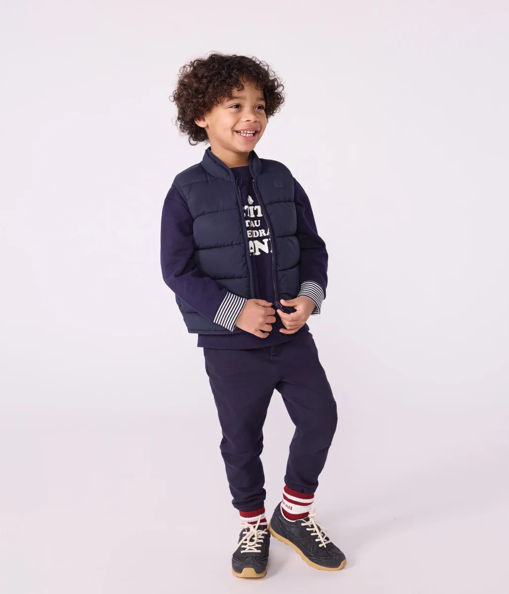 Piumino bambino senza maniche bicolore double face - immagine 3