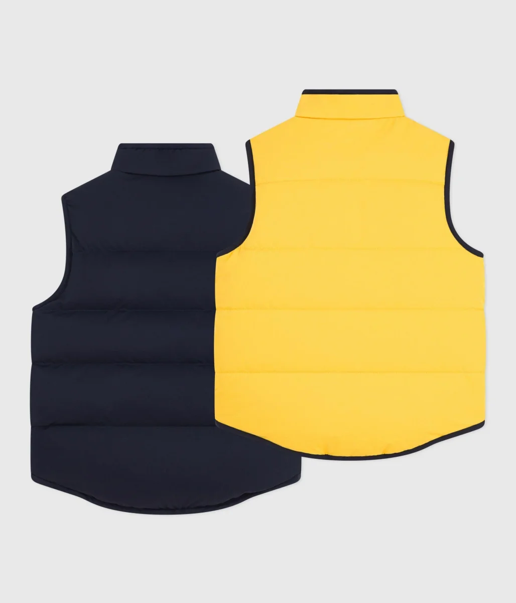 Piumino bambino senza maniche bicolore double face - immagine 5