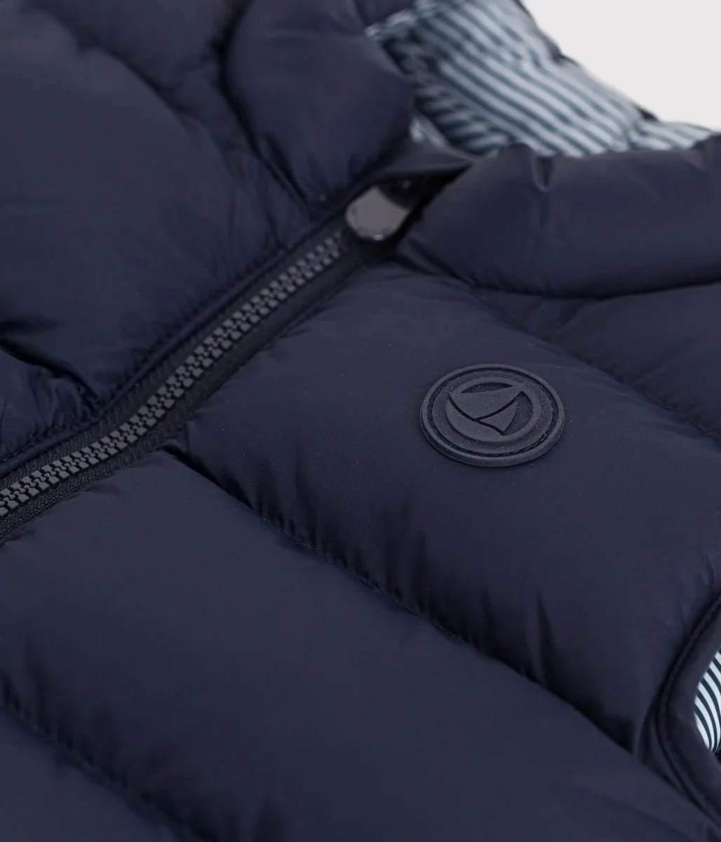 Piumino blu senza maniche trapuntato bebè - immagine 6