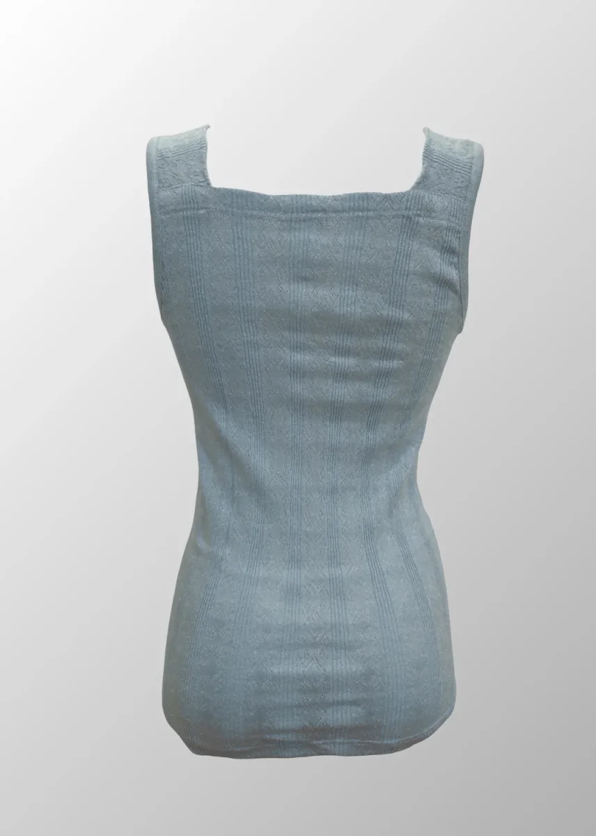 Top in Cotone lamé squadrato Lucia - immagine 5