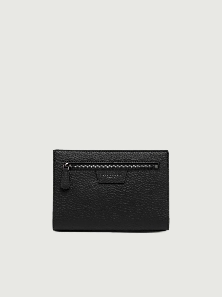 Pochette Florence in pelle grana nera
