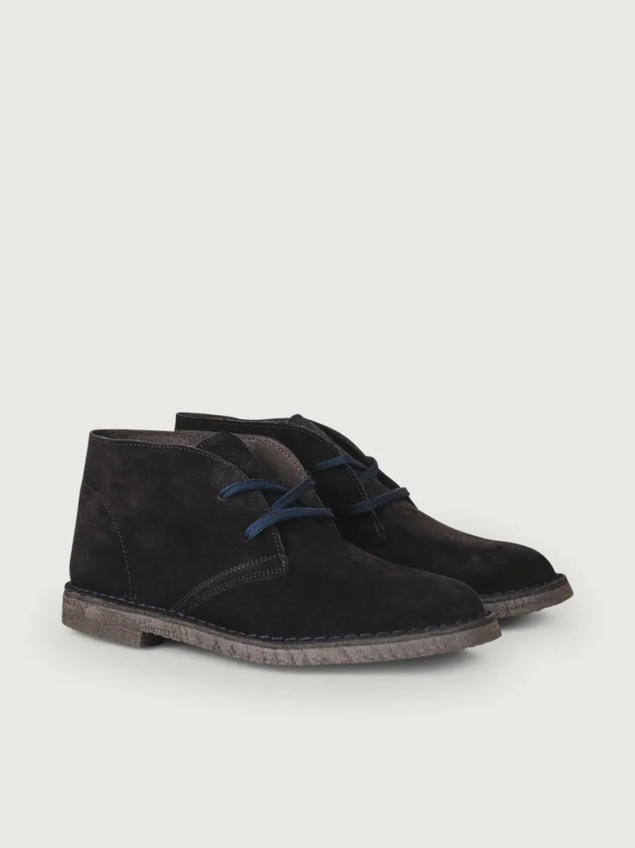 Polacchino Desert Boot blu in camoscio - immagine 5