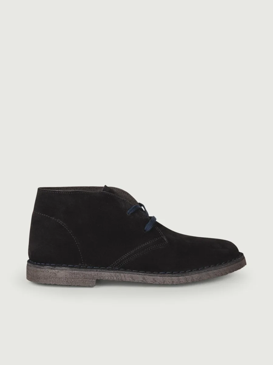 Polacchino Desert Boot blu in camoscio