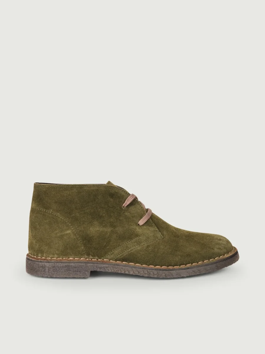 Polacchino Desert Boot verde in camoscio