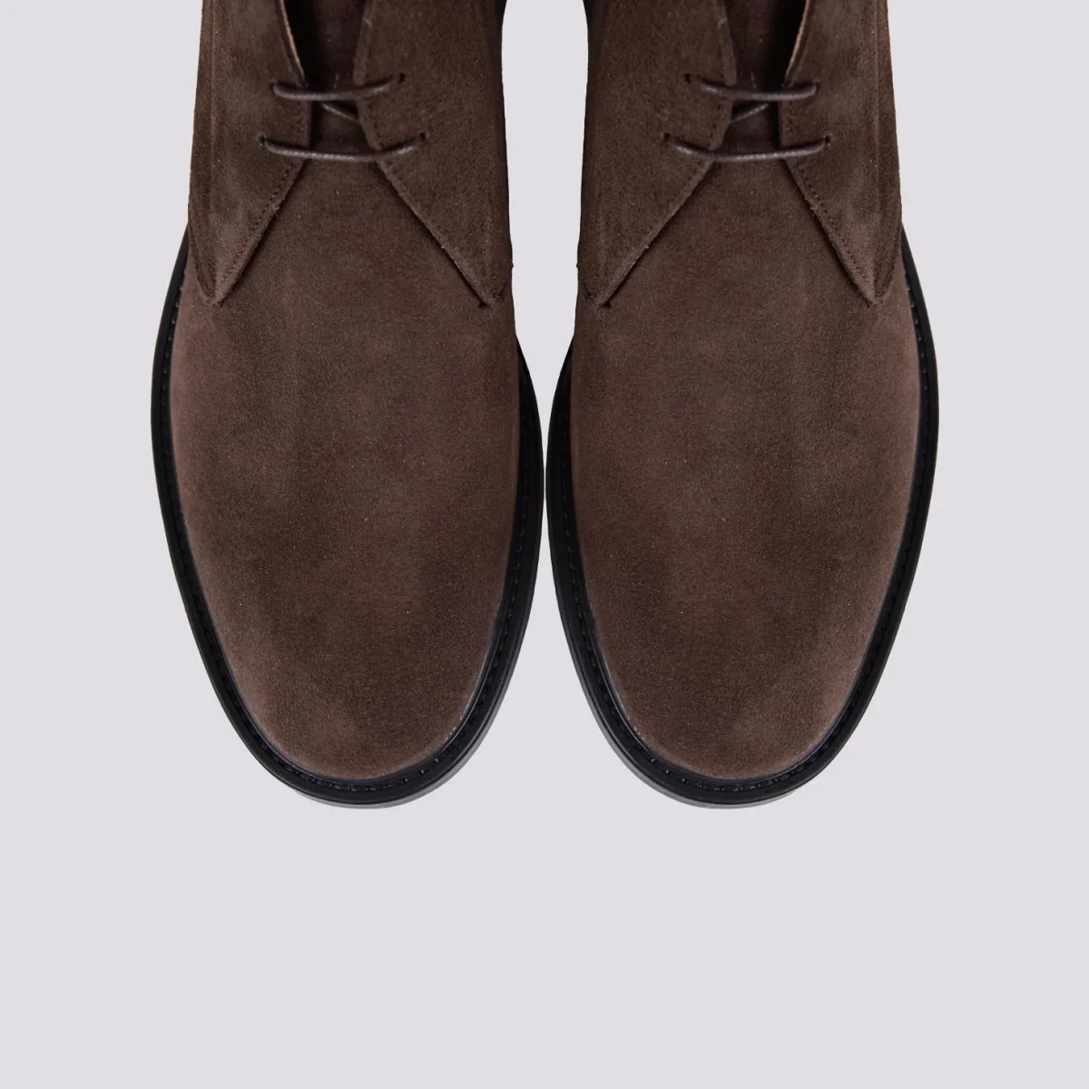 Polacchino allacciato in camoscio marrone - immagine 4