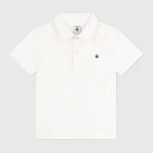 Polo a maniche corte in cotone tinta unita bambino