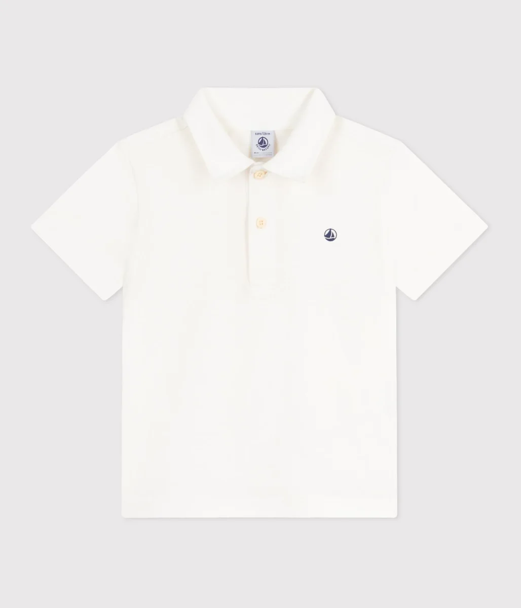 Polo a maniche corte in cotone tinta unita bambino
