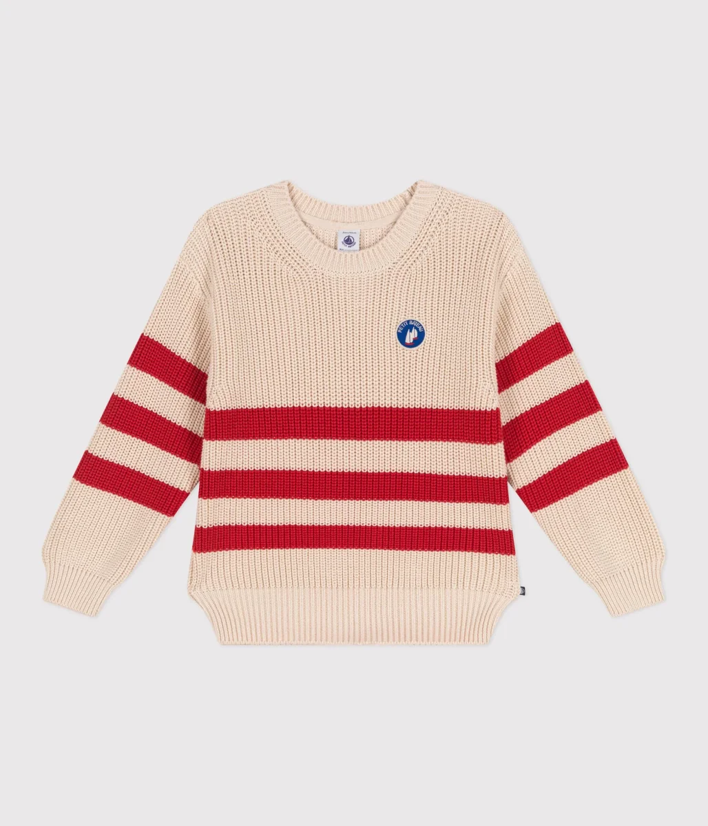 Pullover in cotone a righe bambino