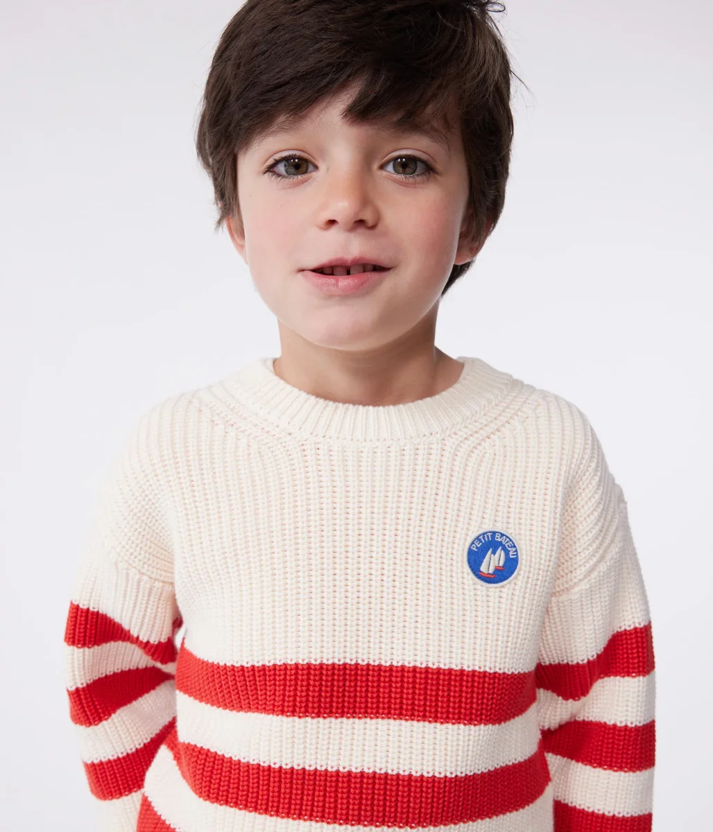 Pullover in cotone a righe bambino - immagine 6