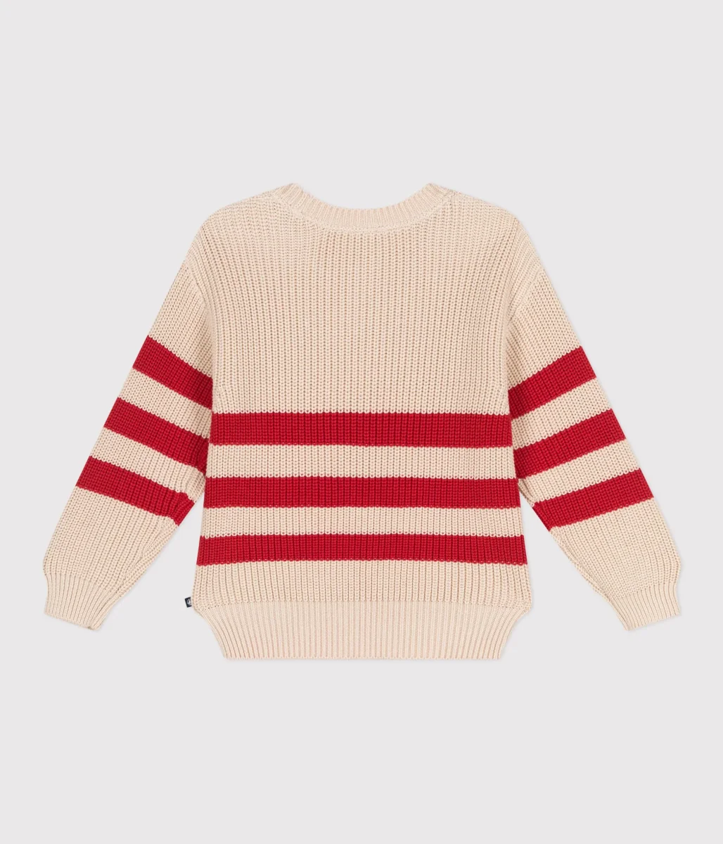 Pullover in cotone a righe bambino - immagine 3