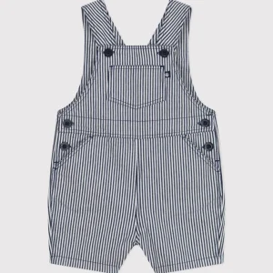 SALOPETTE CORTA A RIGHE IN TELA BEBÈ