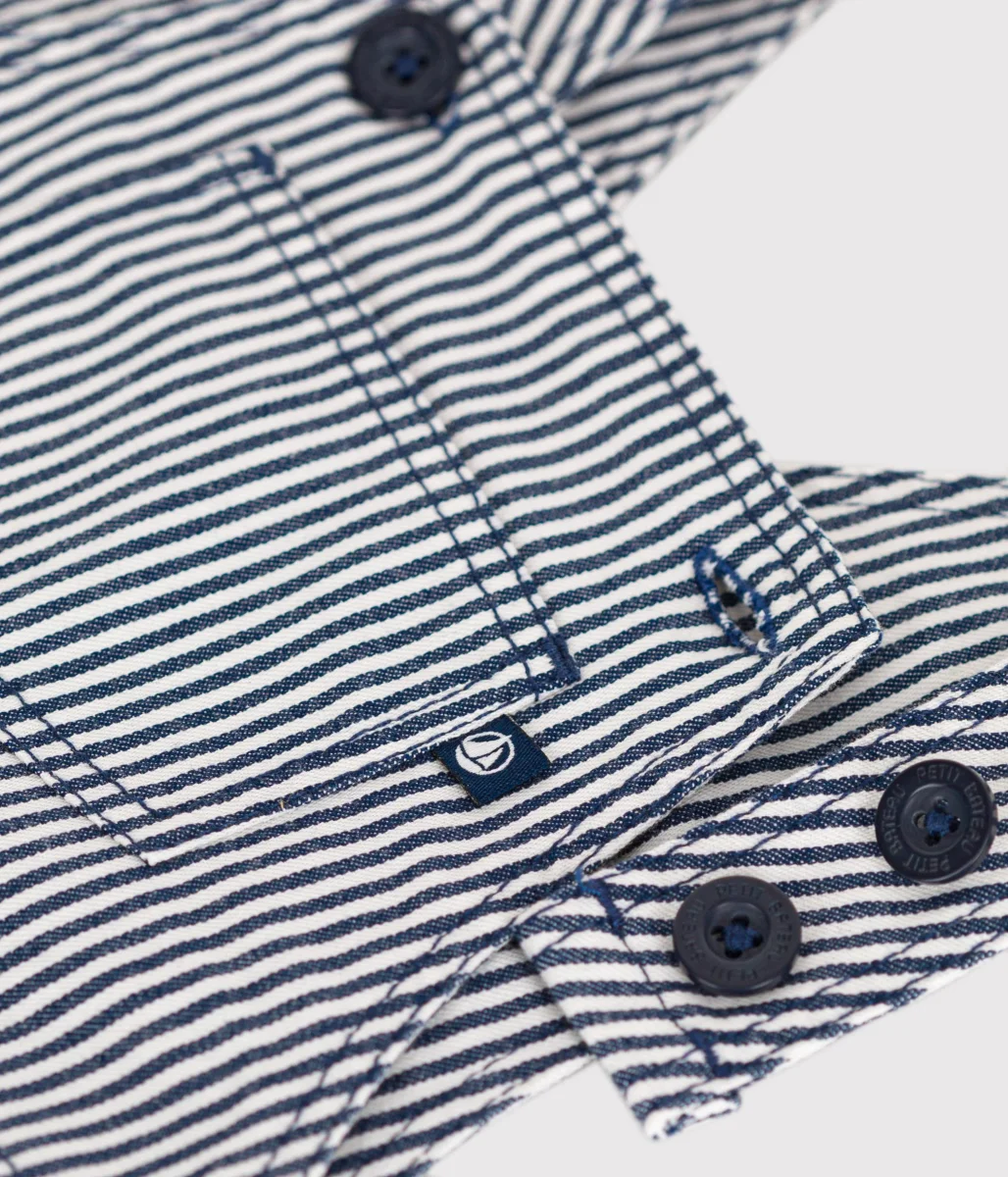 SALOPETTE CORTA A RIGHE IN TELA BEBÈ - immagine 8