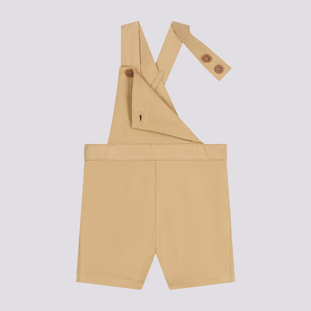 SALOPETTE CORTA IN SERGE BEIGE BEBÈ - immagine 4