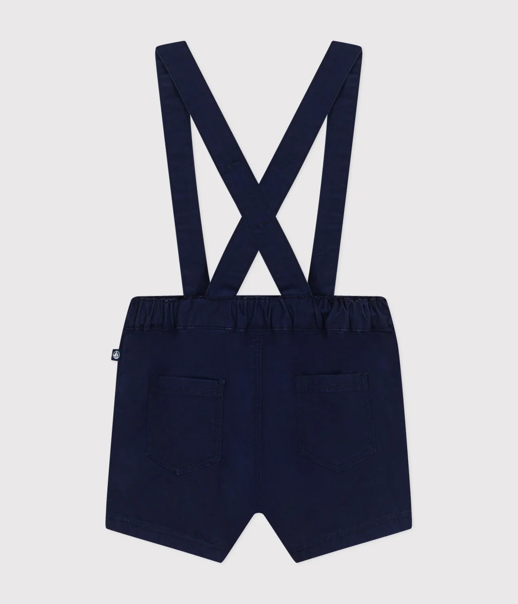 SALOPETTE CORTA IN SERGE BLU BEBÈ - immagine 3