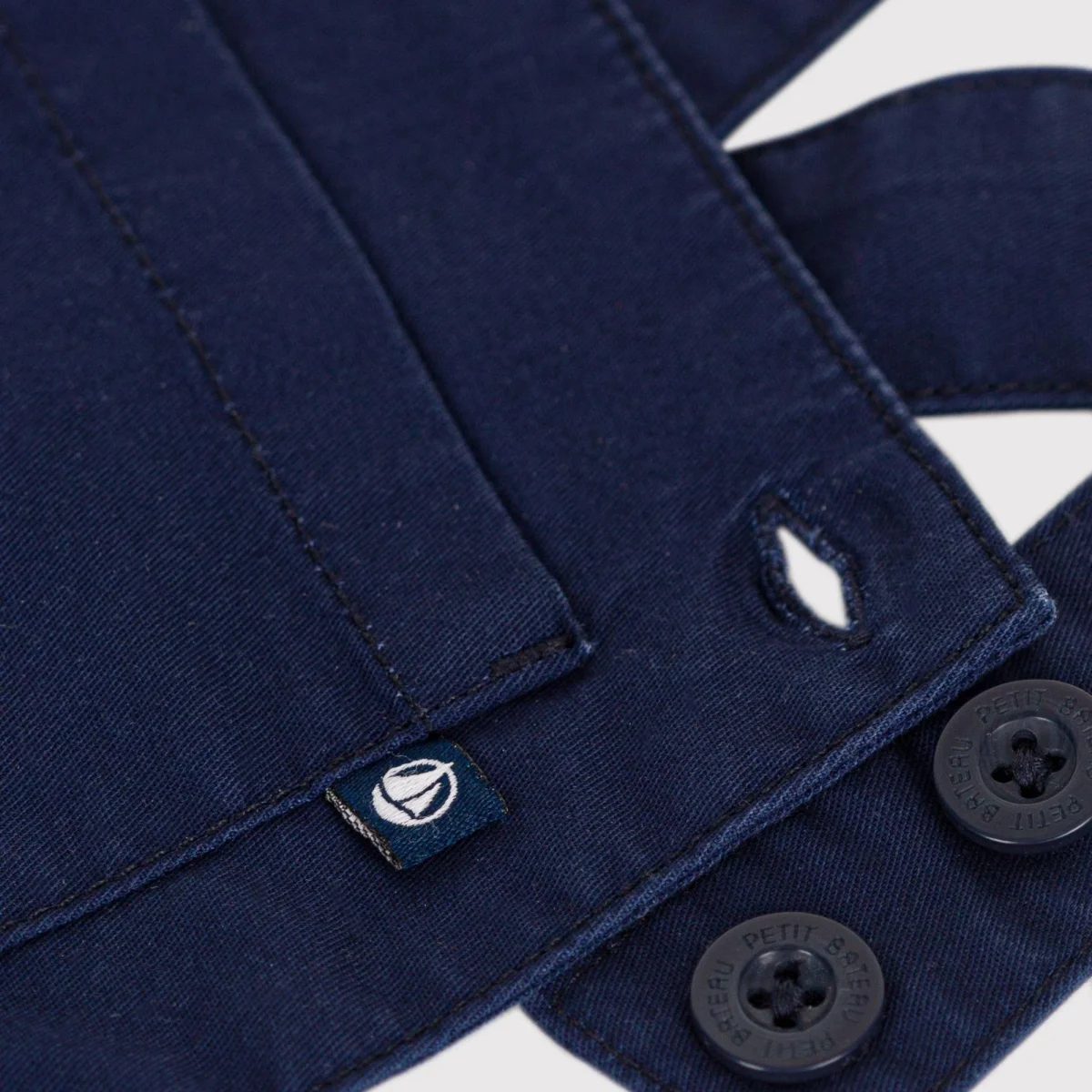 SALOPETTE CORTA IN SERGE BLU BEBÈ - immagine 3