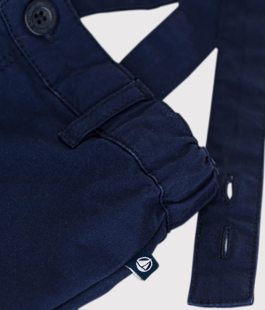 SALOPETTE CORTA IN SERGE BLU BEBÈ - immagine 5