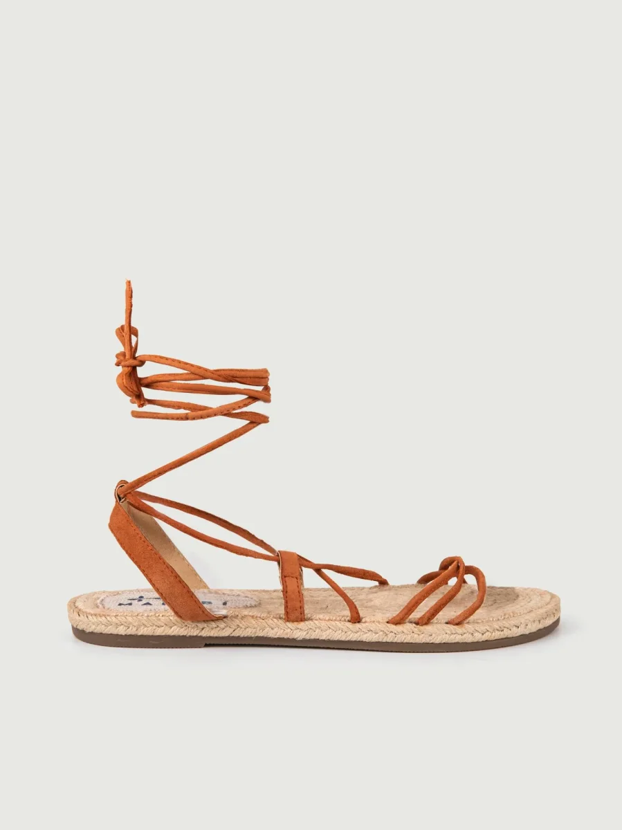 SANDALO ALLA SCHIAVA IN CORDA ARANCIO - immagine 3