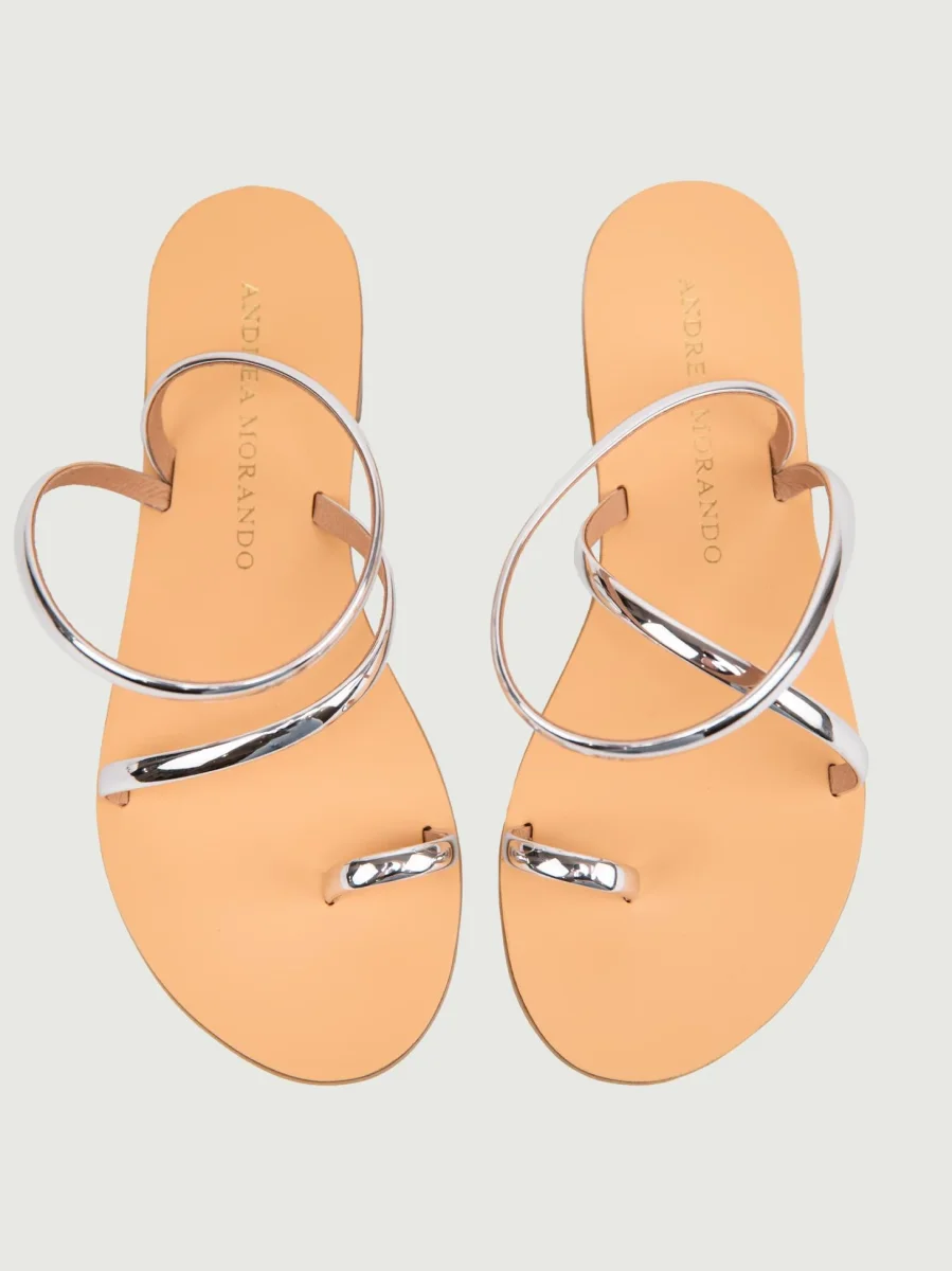 SANDALO BASSO INFRADITO ARGENTO - immagine 4