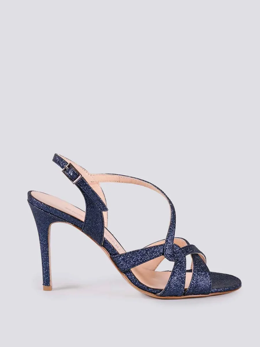 SANDALO CON TACCO GLITTER