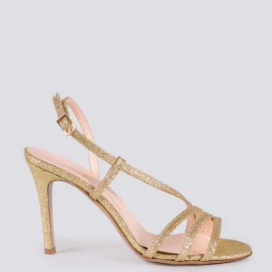 SANDALO CON TACCO GLITTER