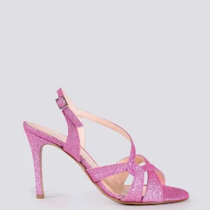 SANDALO CON TACCO GLITTER