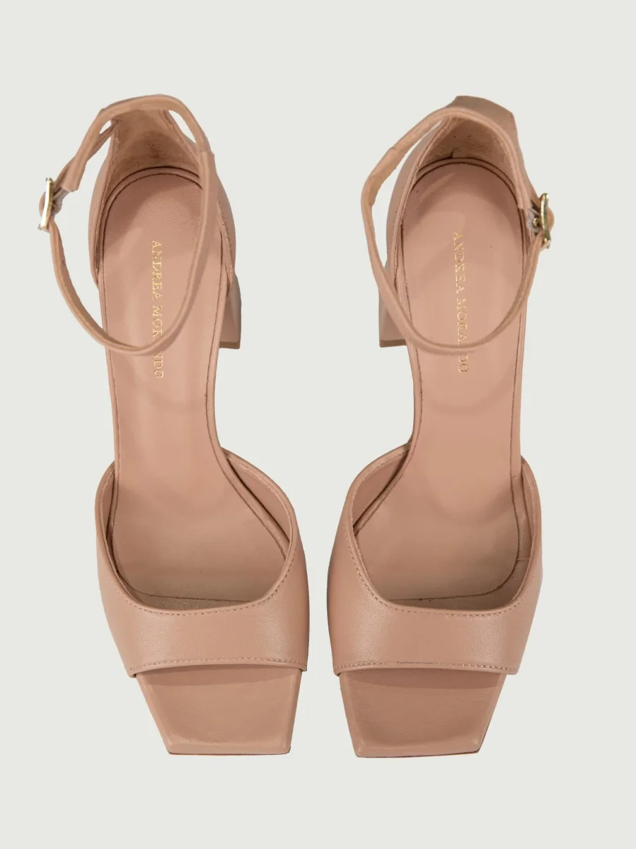 SANDALO CON TACCO IN PELLE - immagine 5