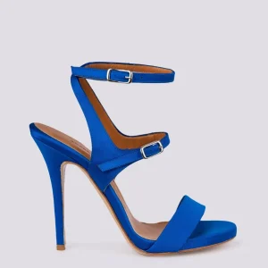 SANDALO CON TACCO IN RASO