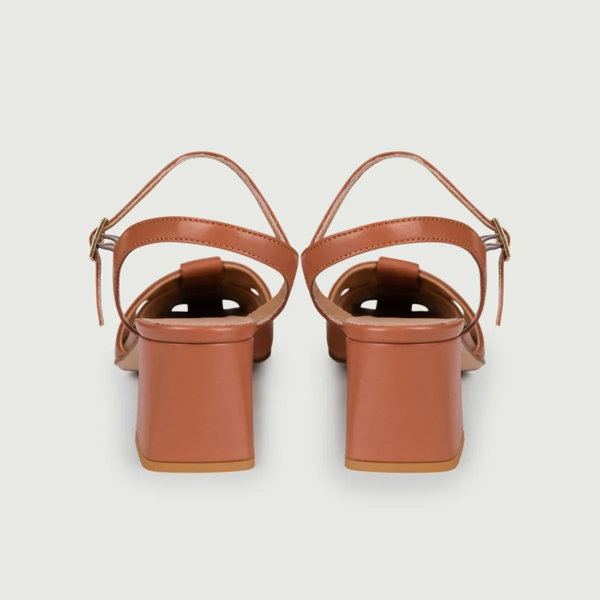 SANDALO CON TACCO QUADRATO E INTRECCIO CUOIO - immagine 5