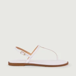 SANDALO INFRADITO BIANCO CON CINTURINO POSTERIORE