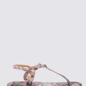 SANDALO INFRADITO IN STAMPA PITONE