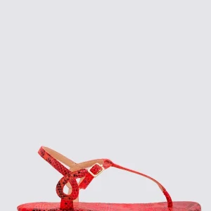 SANDALO INFRADITO IN STAMPA PITONE