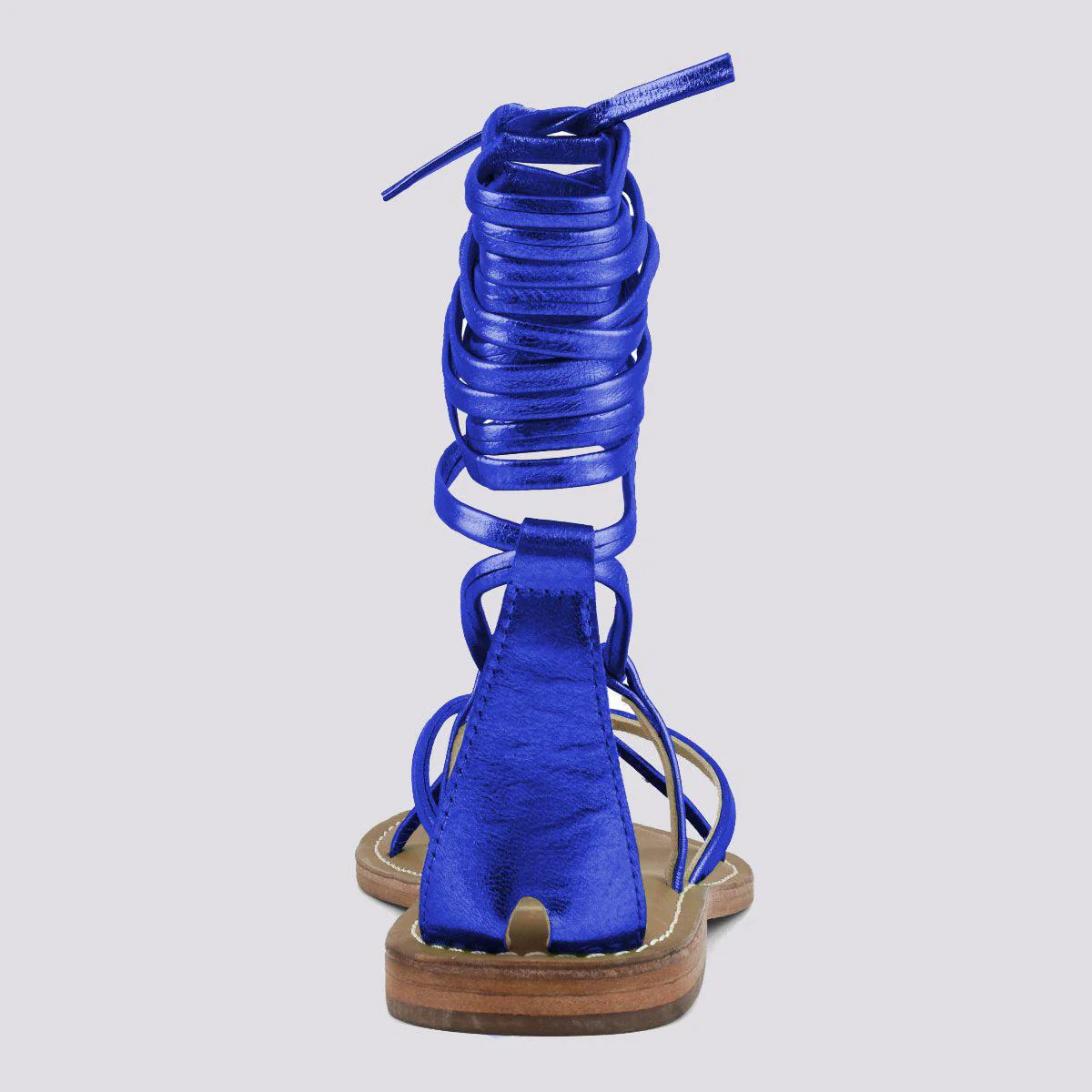 SANDALO IN PELLE CON LACCI SCHIAVA - immagine 6