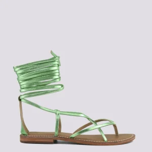 SANDALO IN PELLE CON LACCI SCHIAVA