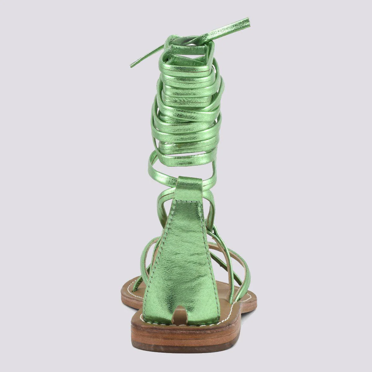 SANDALO IN PELLE CON LACCI SCHIAVA - immagine 6